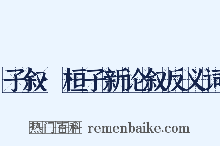 子叙·桓子新论叙反义词是什么意思的图片
